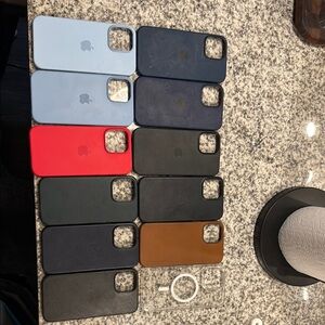 Apple iPhone Leather and Silicone Cases - Multiple Colors